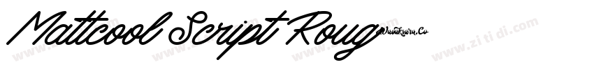 Mattcool Script Roug字体转换
